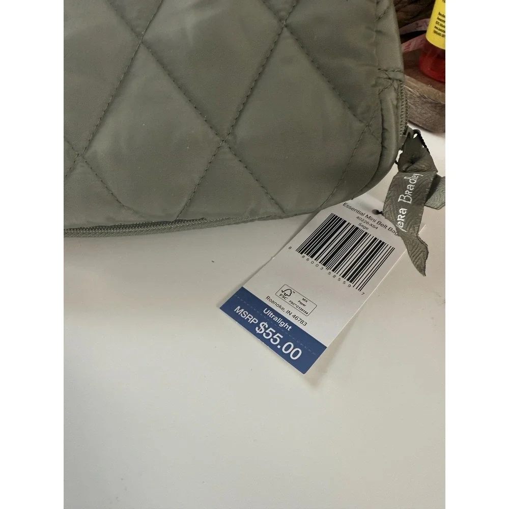 Vera Bradley Essential Mini Belt‎ Bag Sage Quilted Ultralight Athleisure Travel